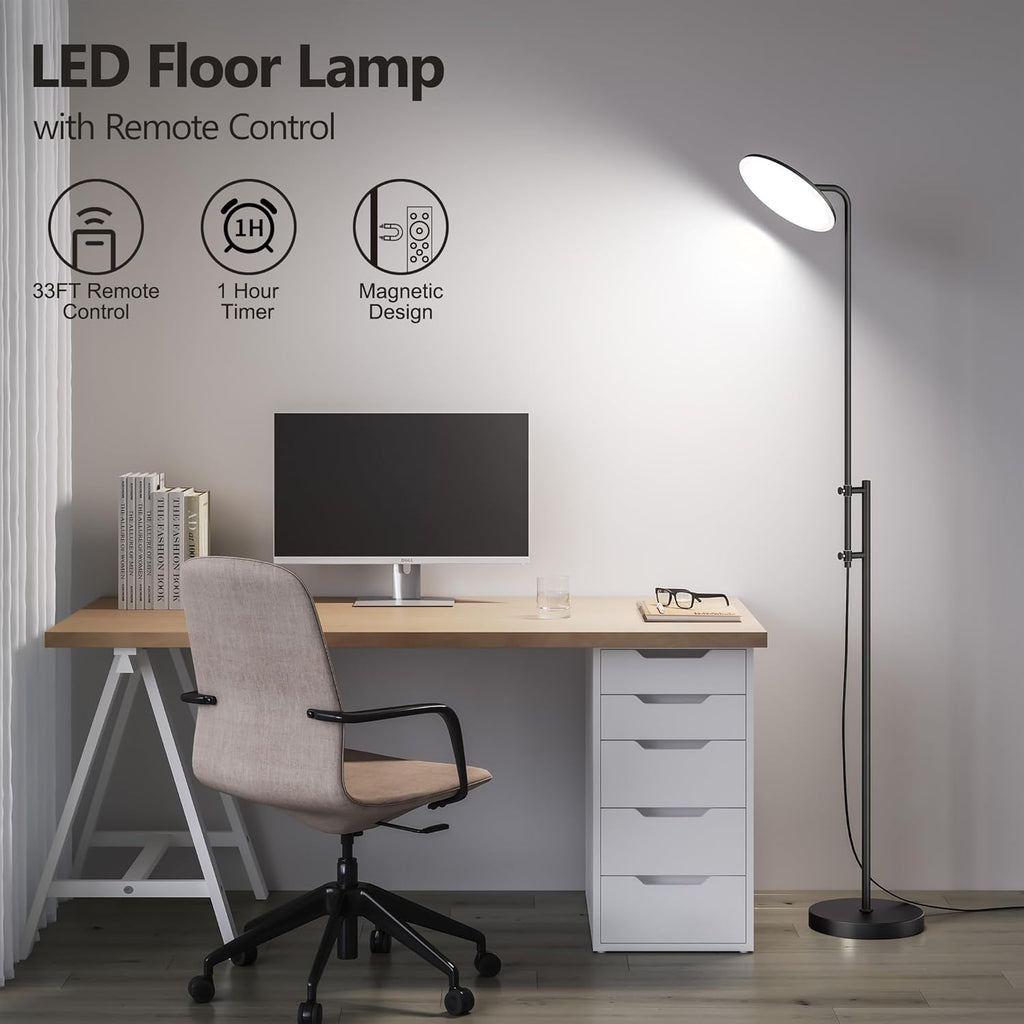 32W/3000LM Floor Lamps, Super Bright LED Standing Lamp with Remote Control