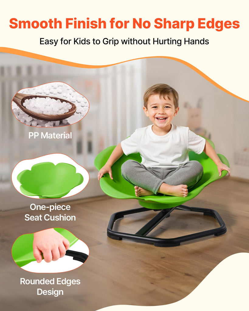 Kids Swivel Chair, 220 lbs Capacity, Cylinder Shape Sensory Spinning Chair, Autistic Kids Sensory Toy Seat with