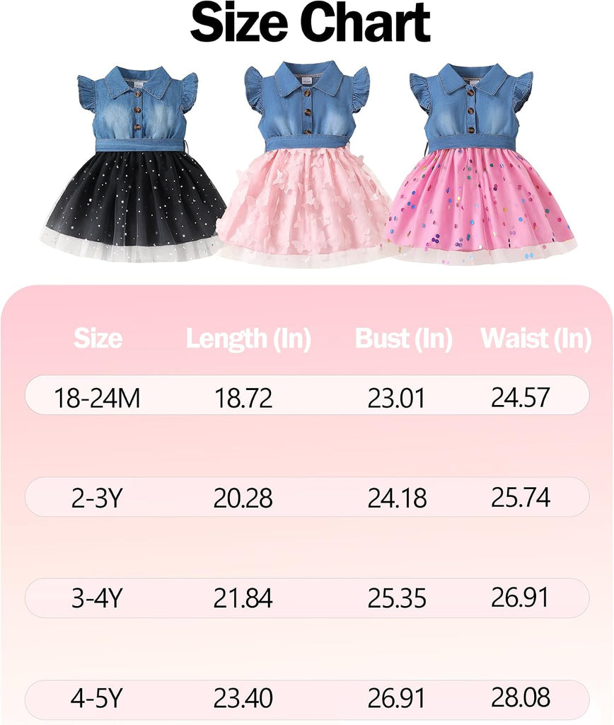 Toddler Girl Clothes Denim Dresses Baby Summer Sundress Outfit