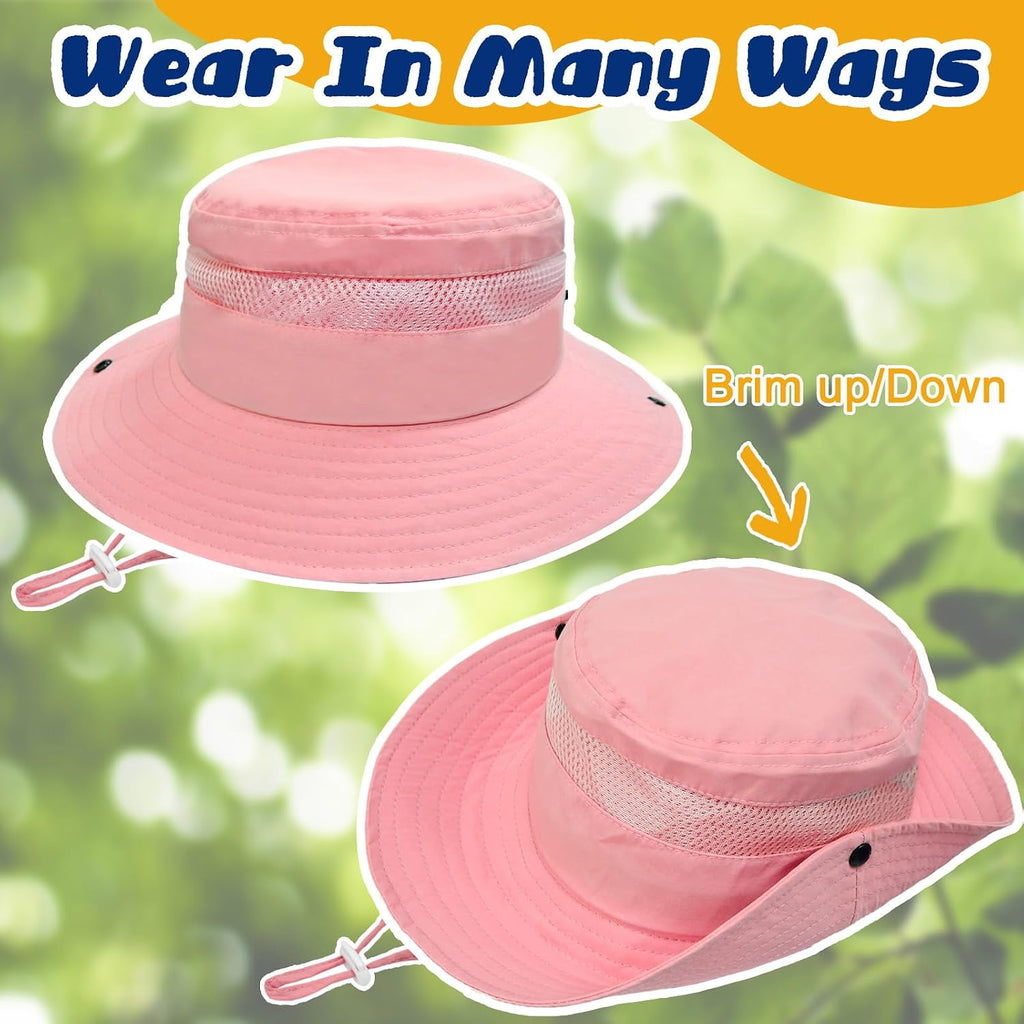 Outdoor Kids Sun Hat UPF 50+ Quick Dry Bucket Hat for Boys Girls