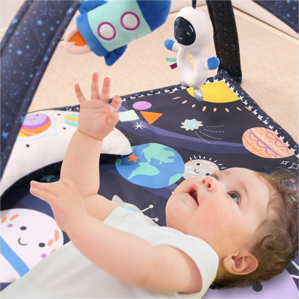 Unisex Baby Play Gym & in-1 Play Mat - Playmat Baby Toys 0-6, 6-12 Months Tummy Time Mat with Hanging Toys, Soft