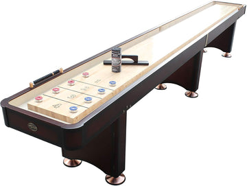 Espresso 16' 2 Piece Construction Shuffleboard Table