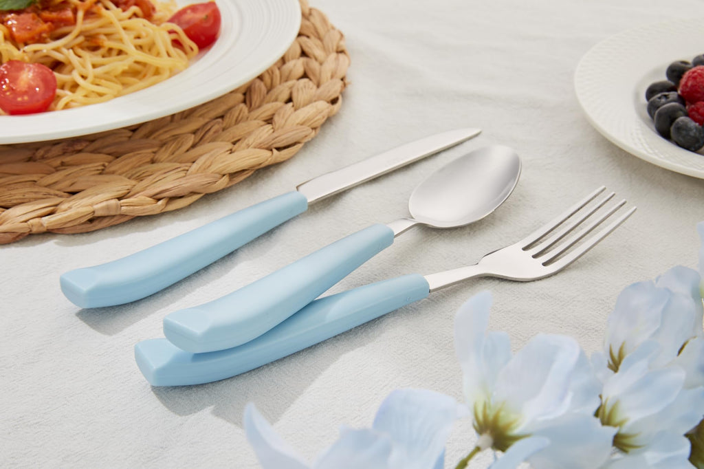 Silverware Set Stainless Steel Colorful Handle Tableware Kitchen Flatware Set Utensils, Includes Dinner Knives