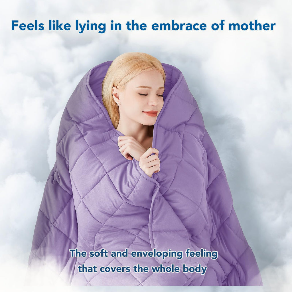 Weighted Blanket (25lbs 88"x104" Cal King Size) Soft Cooling Heavy Blanket Sleeping, Apply to 240-260 lbs Body, Thick