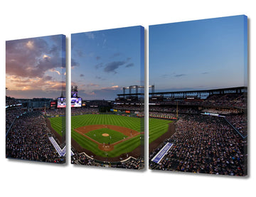 House Decorations Denver City Skyline Wall Pictures Coors Field Canvas Wall Baseball Stadium Modern Wall Painting 3