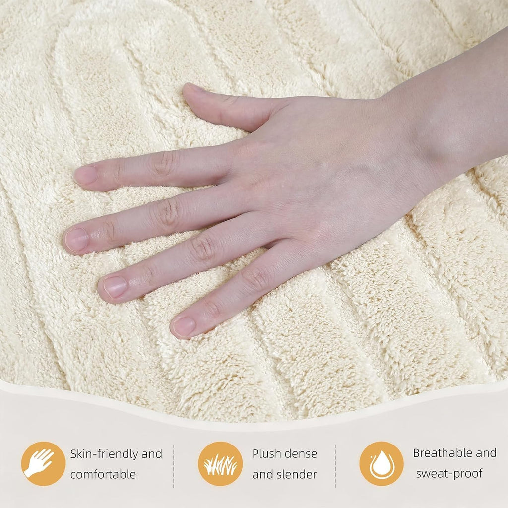 Beige Solid Color Area Rug, Washable Rugs Bedroom
