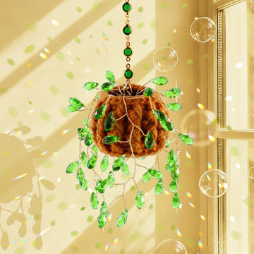 Beaded Plant Kit Suncatcher Succulent Beaded Succulent Gifts for Plant Lovers, Plant Sun Catcher for Window Hanging