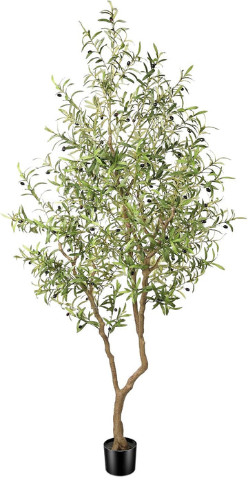 8ft Faux Olive Tree - Realistic Large Olive Trees Artificial Indoor