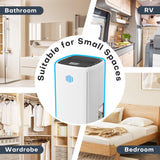 Dehumidifier, 38OZ,Small,Quiet, Energy-Saving Dehumidifier with Auto Shut Off, for Bathrooms, Closets, and RVs