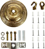 5.71" All Copper Chandelier Canopy Kit with Lamp Parts Hardware and Hooks, Light Fiture Cover as Ceiling Medallion