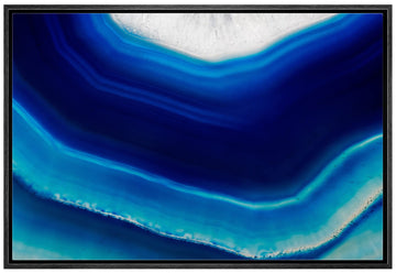 Framed Canvas Wall Art - Abstract Agate Slice Pattern - Giclee Print Gallery Wrap Modern Home Art Ready to Hang