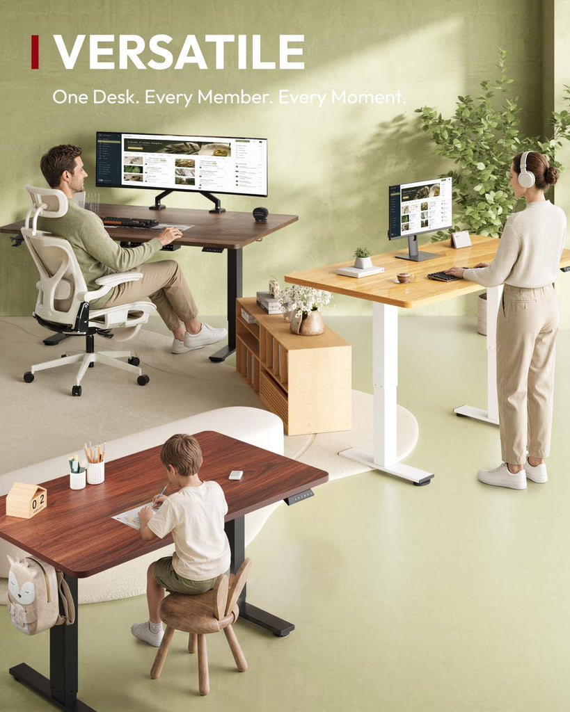 One-Piece 40 x 24'' Electric Height Adjustable Standing Desk