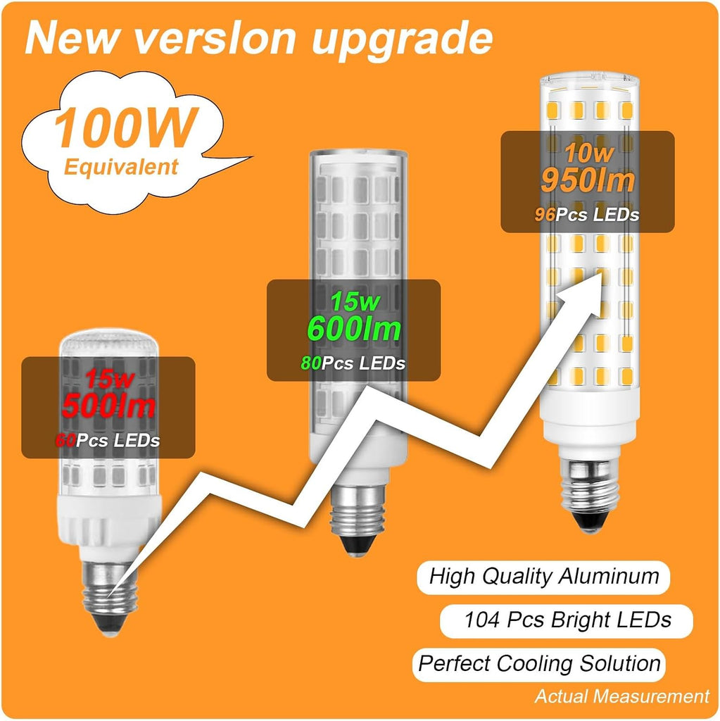 E11 Led Bulb Dimmable 120V Mini Candelabra Bulbs 100 Watt Equivalent