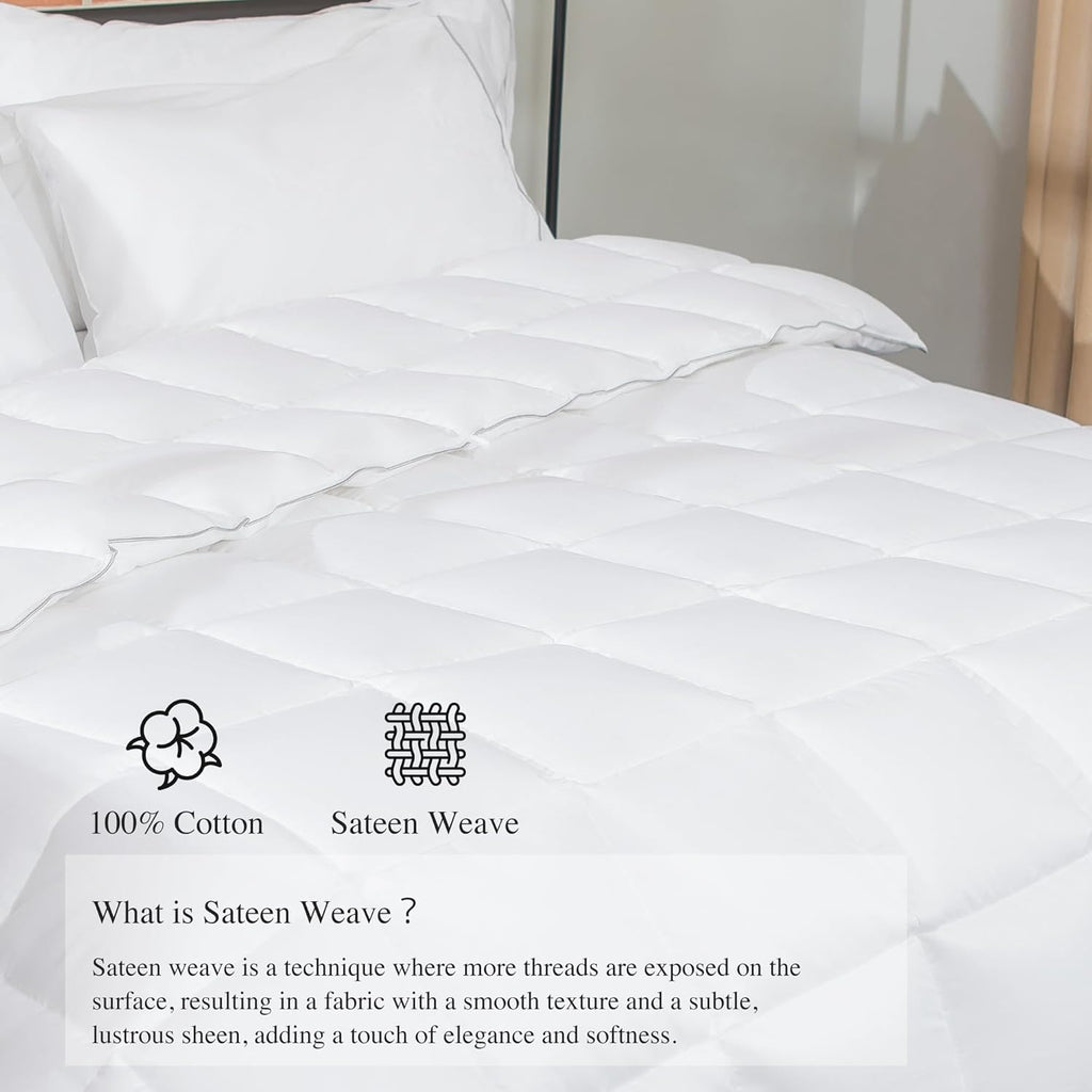 Oversized King Duvet Insert Comforter Down Alternative Filling Cotton Shell All Season Hypoallergeni