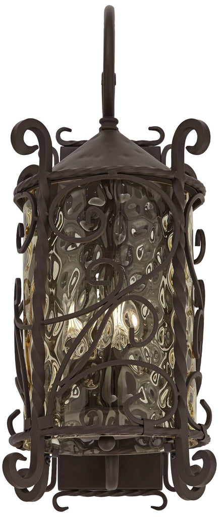 Casa Seville 23 3/4" High Iron Scroll Traditional Rustic Outdoor Wall Light