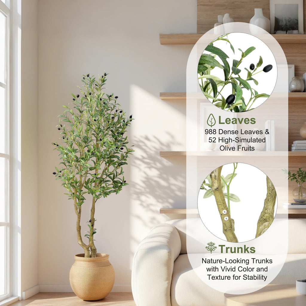 5FT Artificial Olive Tree Indoor Living Room Office Entryway Decor