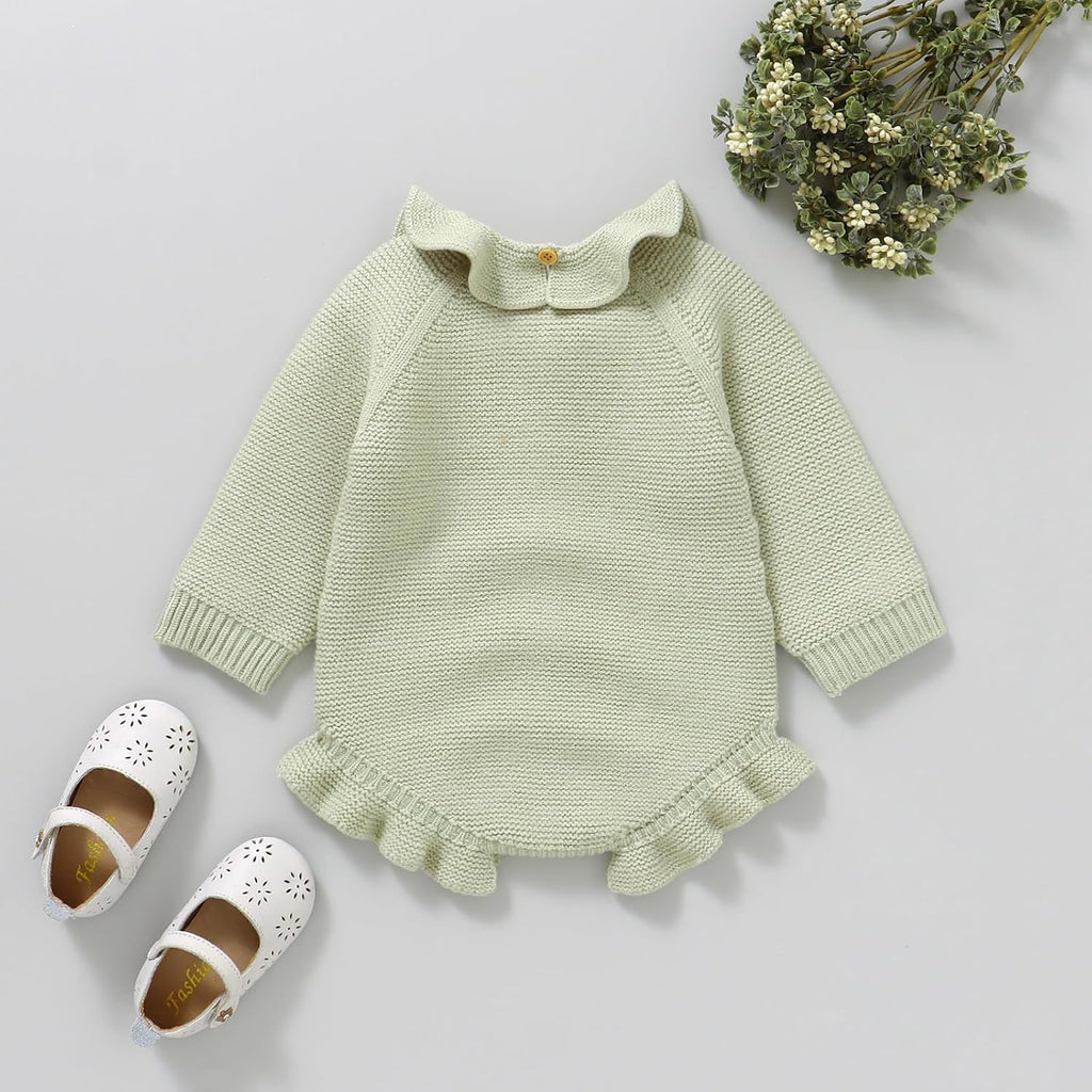 Newborn Girl Outfit Baby Sweater Knit Romper