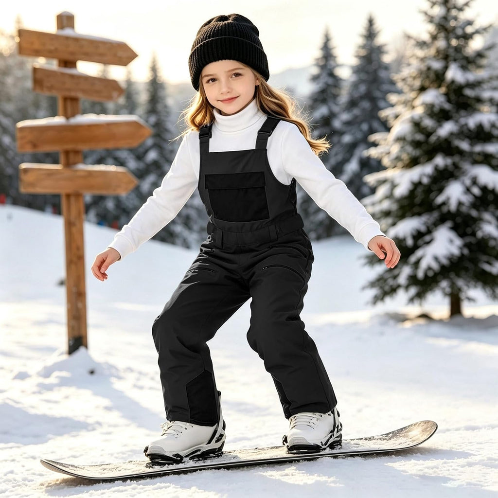 Boys Overalls Waterproof Warm Ski Pants Winter Snowsuit