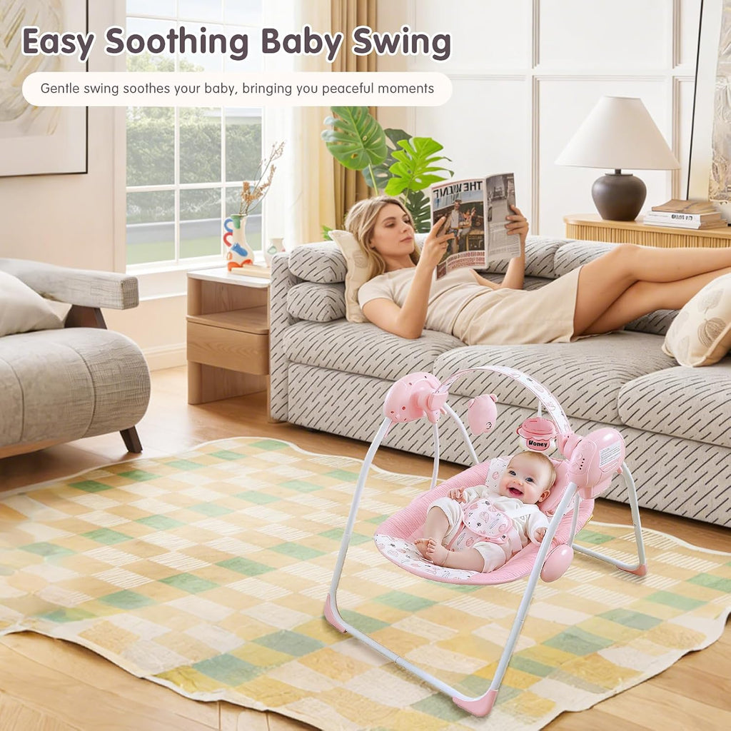 Swing for Infants, Portable Infant Swing with Music