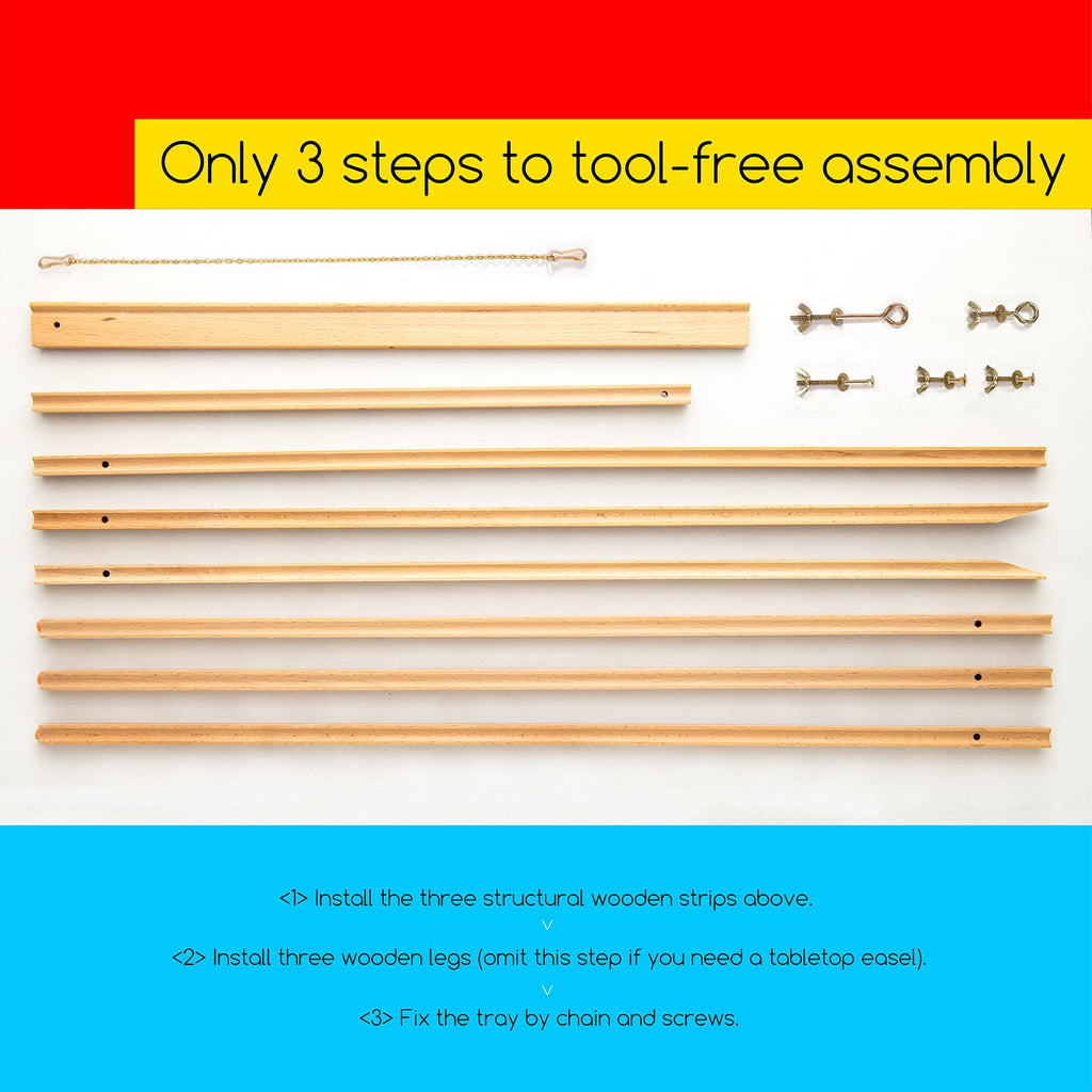Wood Easel Stand for Display: Wooden Welcome Tripod Stand for Sign
