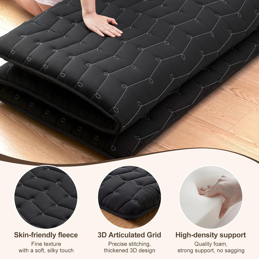 Premium Foam Japanese Futon Floor Mattress 54"x 80", 100% High Density Foam Comfortable Floor Mattress, 3.2"