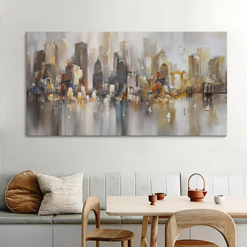 York City Wall - Modern Abstract Wall Cityscape & Paintings brooklyn bridge Wall Pictures Wall Decor Chicago