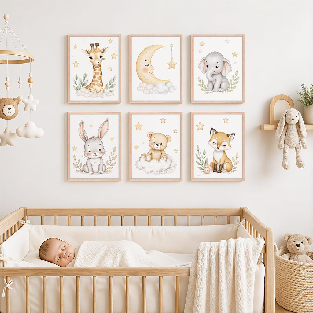 12x12 Solid Oak Wood Picture Frames, 6 Pack