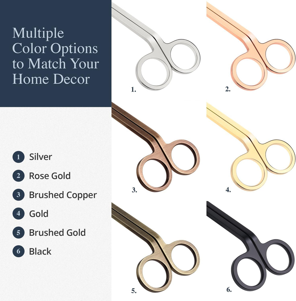 Candle Wick Trimmer 25 Pack, 7 Inch Stainless Steel Wick Cutters for Candles, Bulk Candle Trimmers for Cleaner Burn - Set of 25