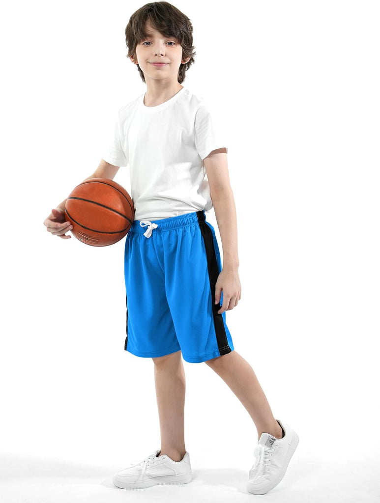 4 Pack Boys Shorts Boys Athletic Basketball Shorts Boys Mesh Quick Dry Shorts Soccer Shorts Gym Clothes for Summer