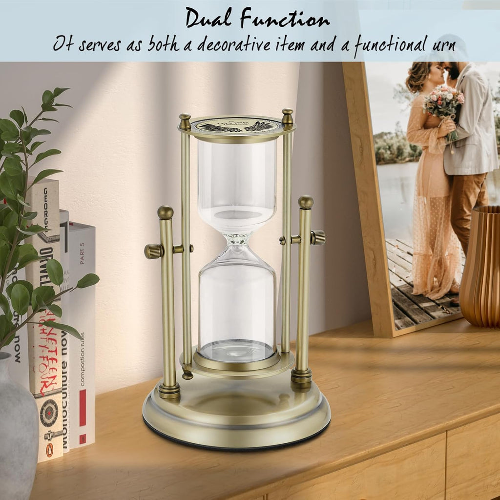 Rotating Hourglass Cremation Urns for Adults - Memorial Keepsake Mini Urns