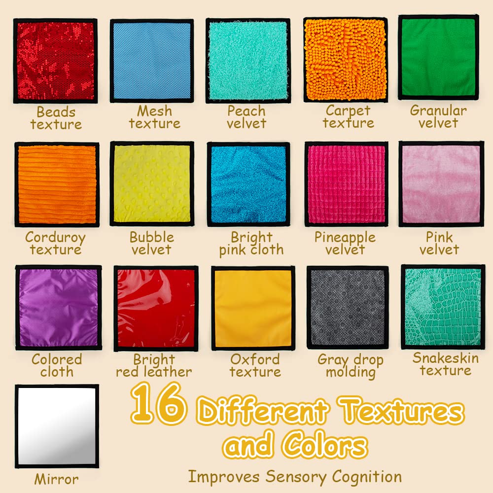 16 Set Sensory Mini Mats Assorted Textured Sensory Floor Tiles Sensory Wall