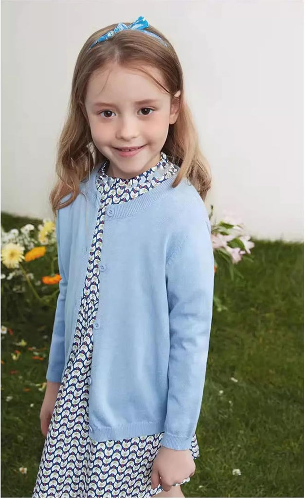 Sweater School Uniforms Toddler Long Sleeve Button Knit Solid Sweaters Tops