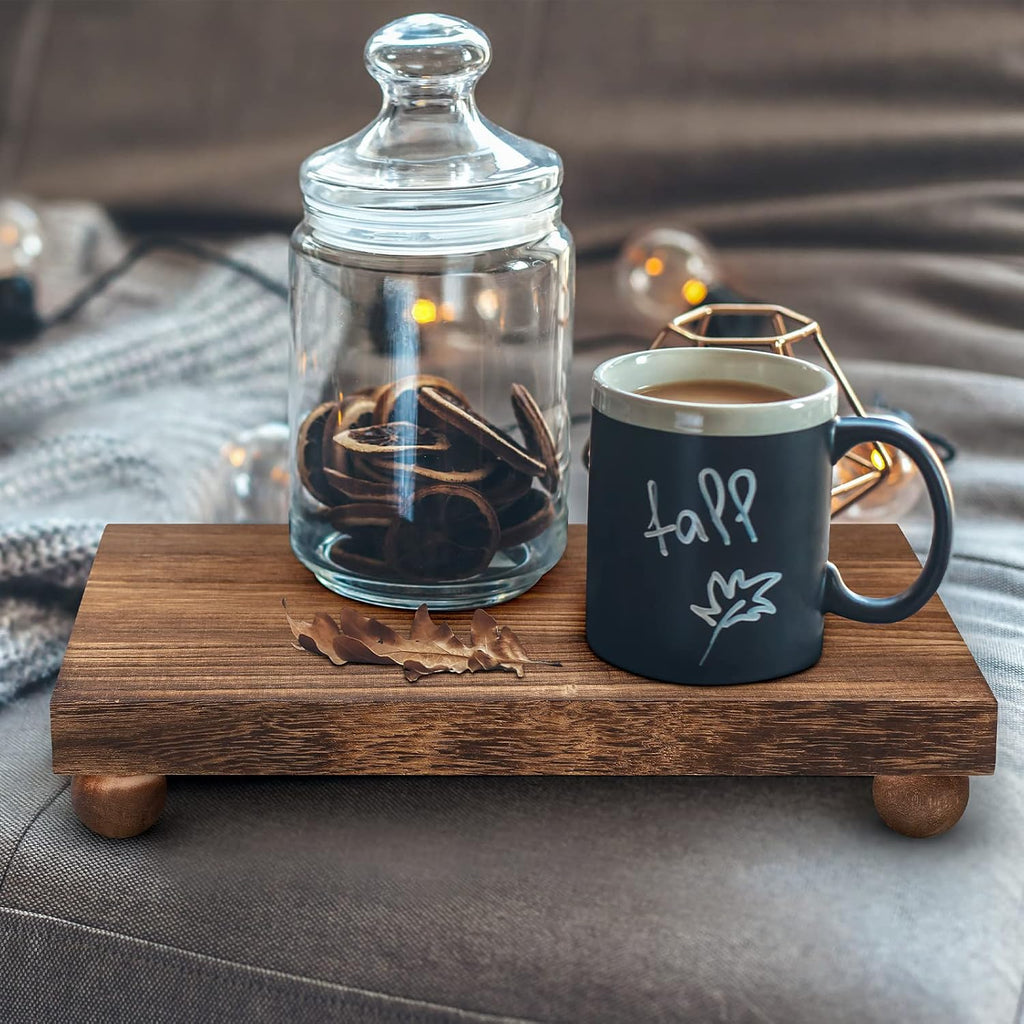 Wood Pedestal Stand Kitchen Soap Tray Farmhouse Wooden Riser Stand Bathroom Counter Table Decor Plant Vases