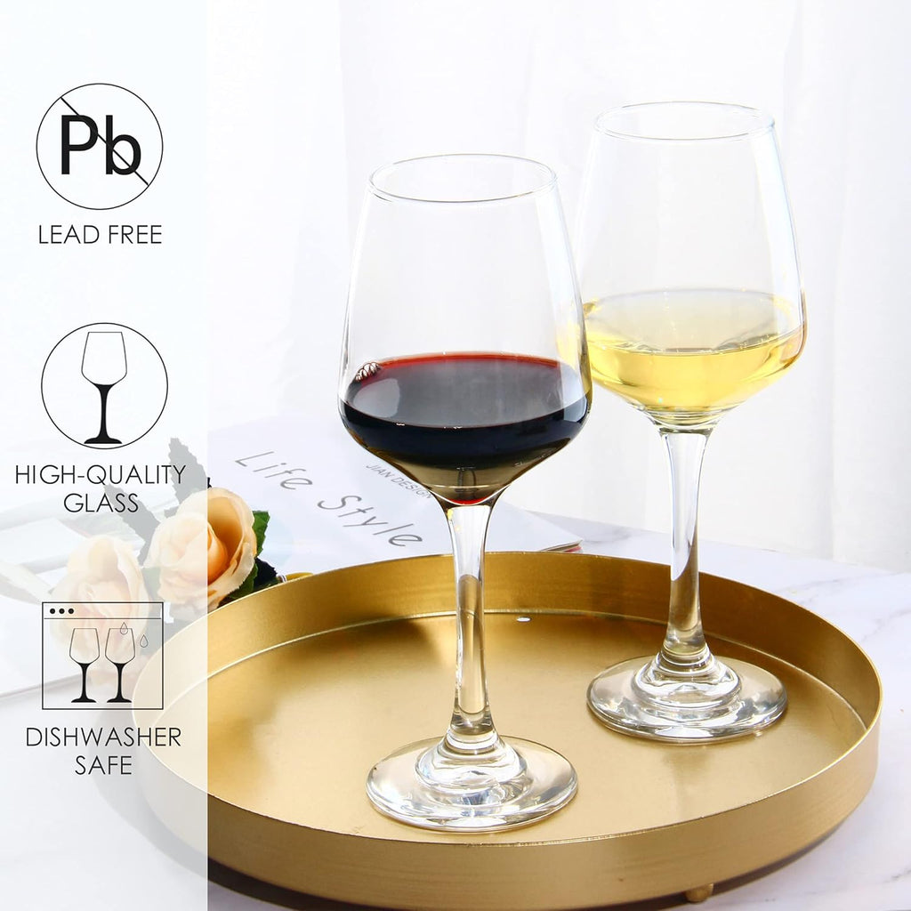 Wine Glasses Set of 12, 12 Oz Classic Red or White Wine Glass with Stem, Perfect Use, Dishwasher Safe