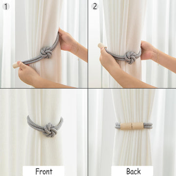Magnetic Curtain Tiebacks Holdbacks Rope Curtain Tie Backs Outdoor