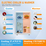 Mini Fridge, Mini Compact Refrigerator with Gaming Light, 4 Liter/6 Cans Small Refrigerator with Mirror Door, AC/DC
