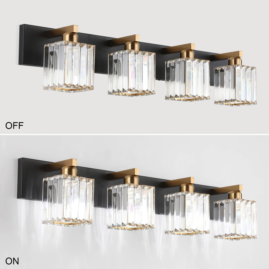 Bathroom Vanity Light Fixtures Crystal Vanity Light 4 Light Modern Vanity Lighting (Exclude Bulb)