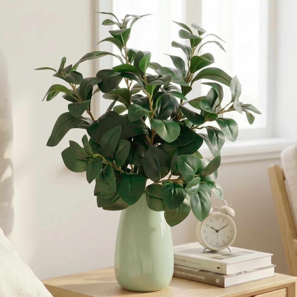 3 Pcs Artificial Greenery Stems, 27.5" Faux Magnolia Leaves Branch