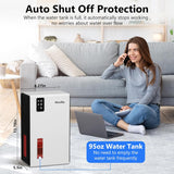 Dehumidifier, 95 OZ Dehumidifiers for Home,(1100 sq.ft) Dehumidifiers for Basement Bathroom Bedroom with Auto Shut Off