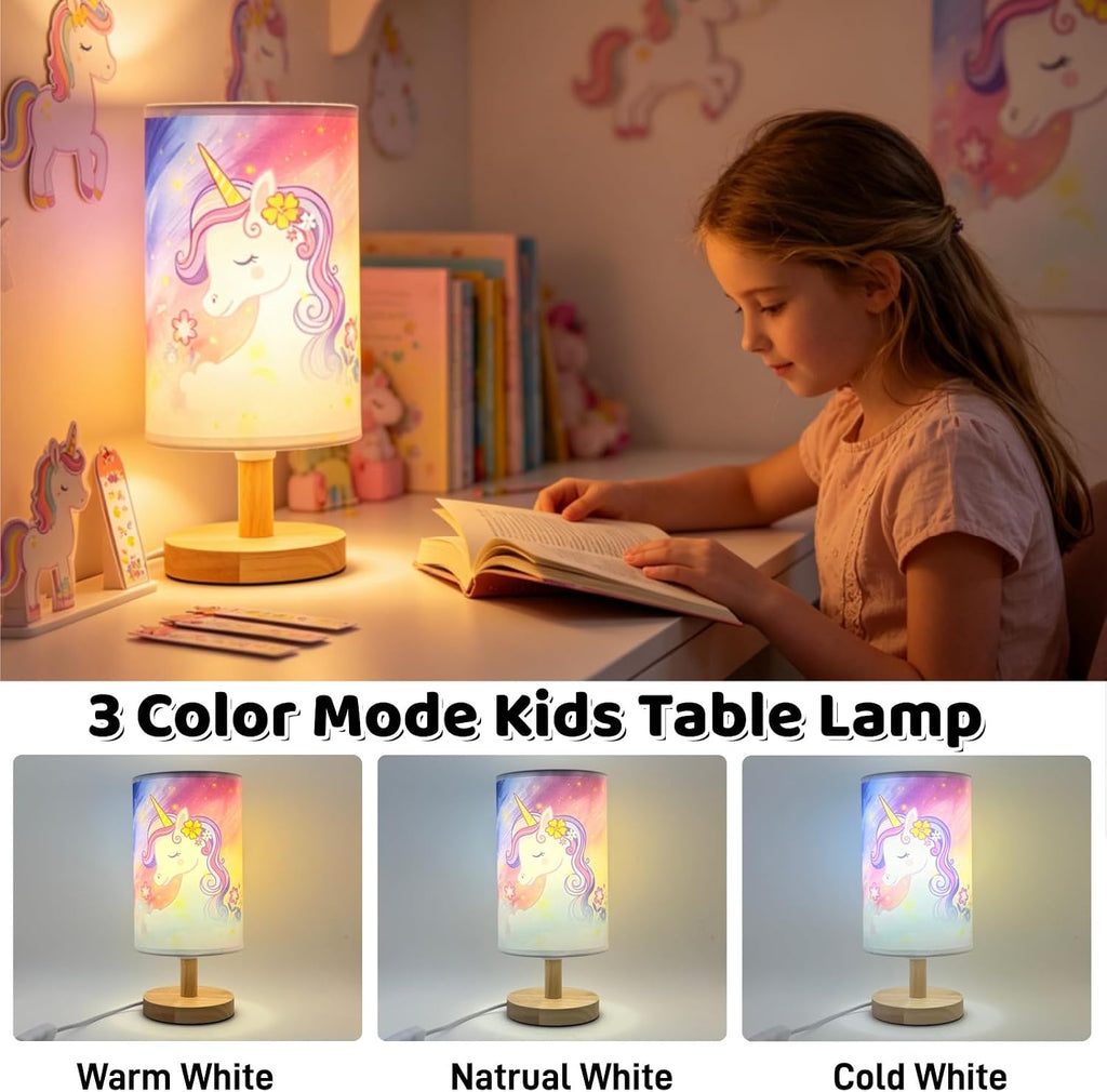 Unicorn Lamp,Cute Kids Table Lamp Girls Decorative Bedside Lamp