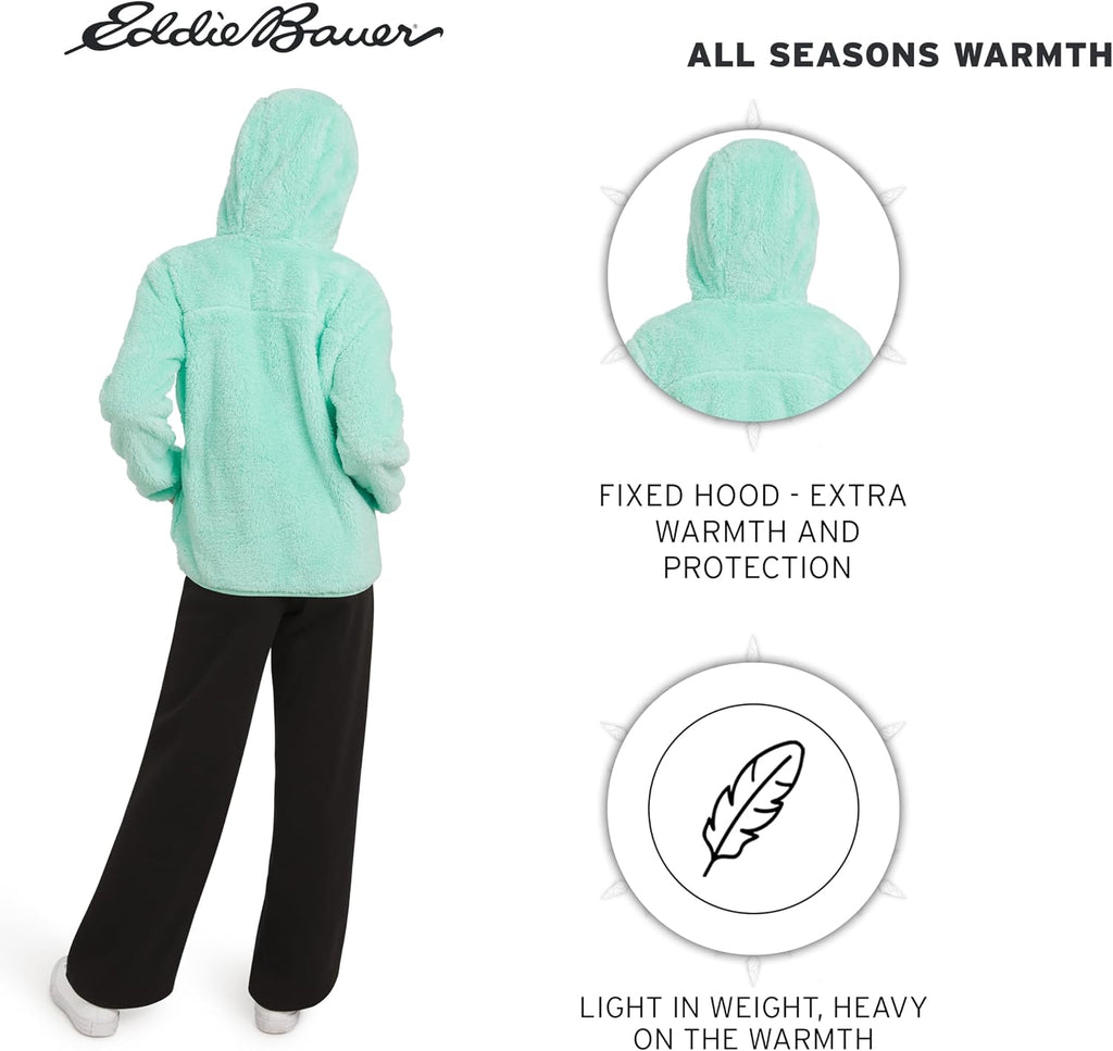 Girls' Quest Plush High Pile Faux Sherpa Hooded Jacket