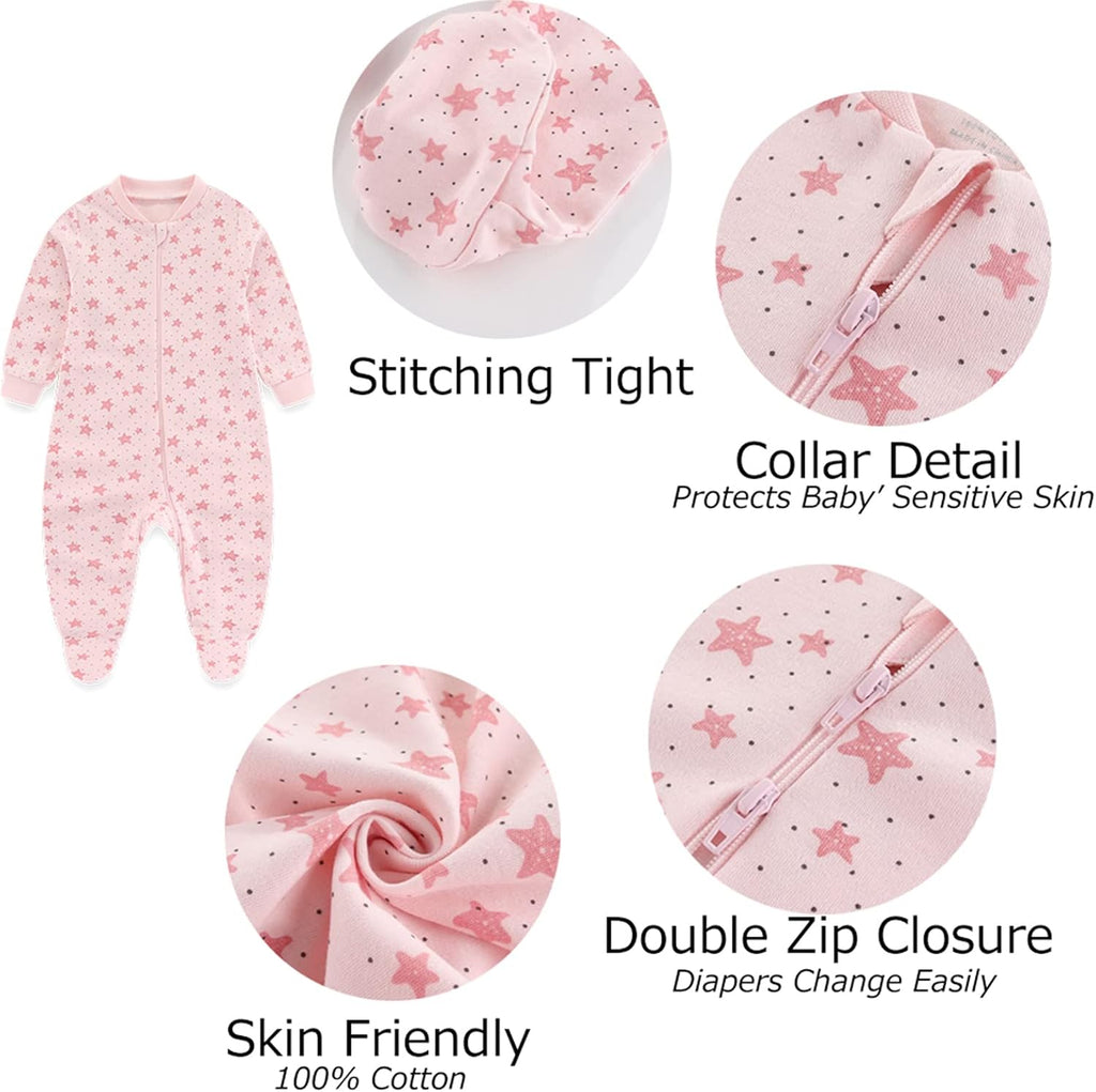 Baby way Zipper Romper Cotton One-piece Jumsuit pack