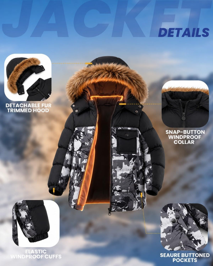 Kids Piece Insulated Winter Snowsuit