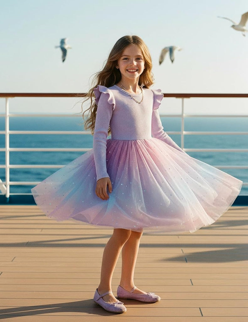 Girls Tulle Tutu Party Birthday Princess Formal Fancy Princess Dress