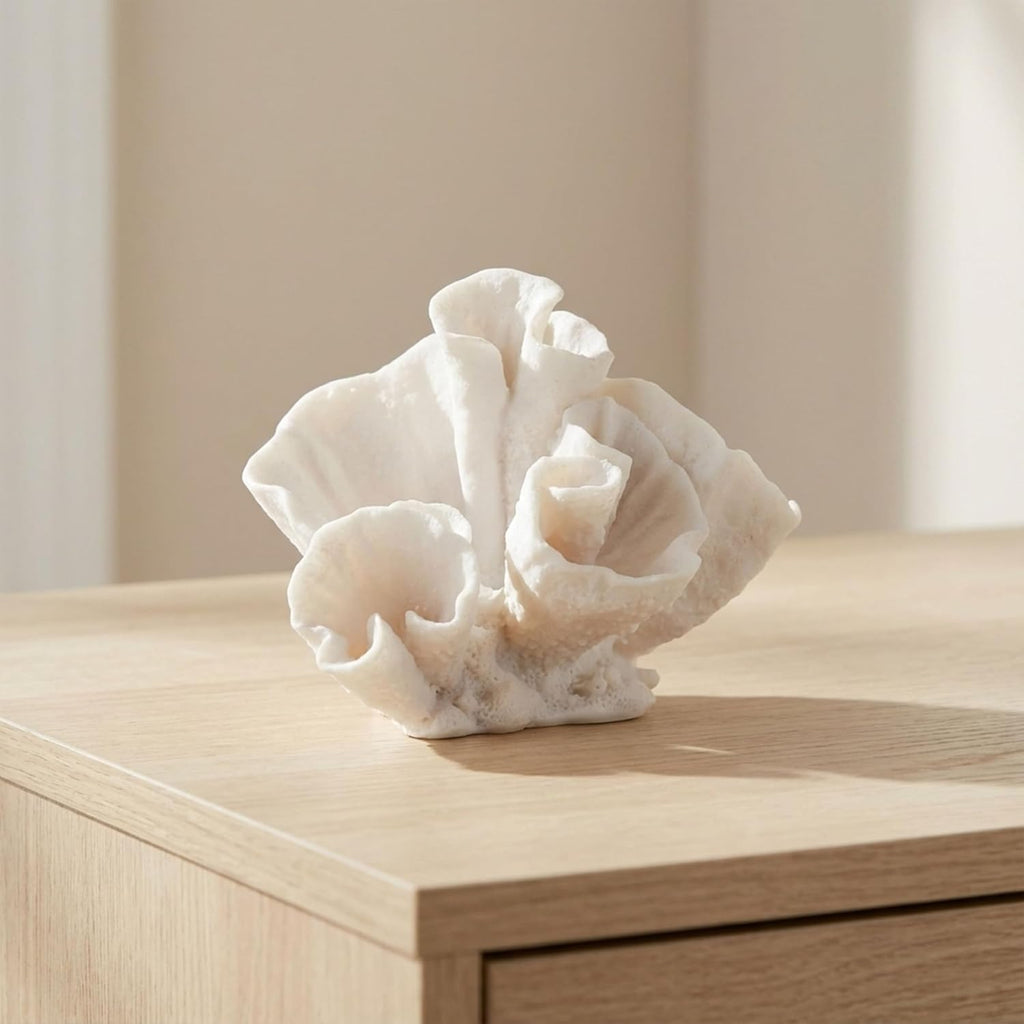 Decorative Coral Inspired Sculpture , Room and Living Room Decor - Resin Ornaments for Shelf & Office Display