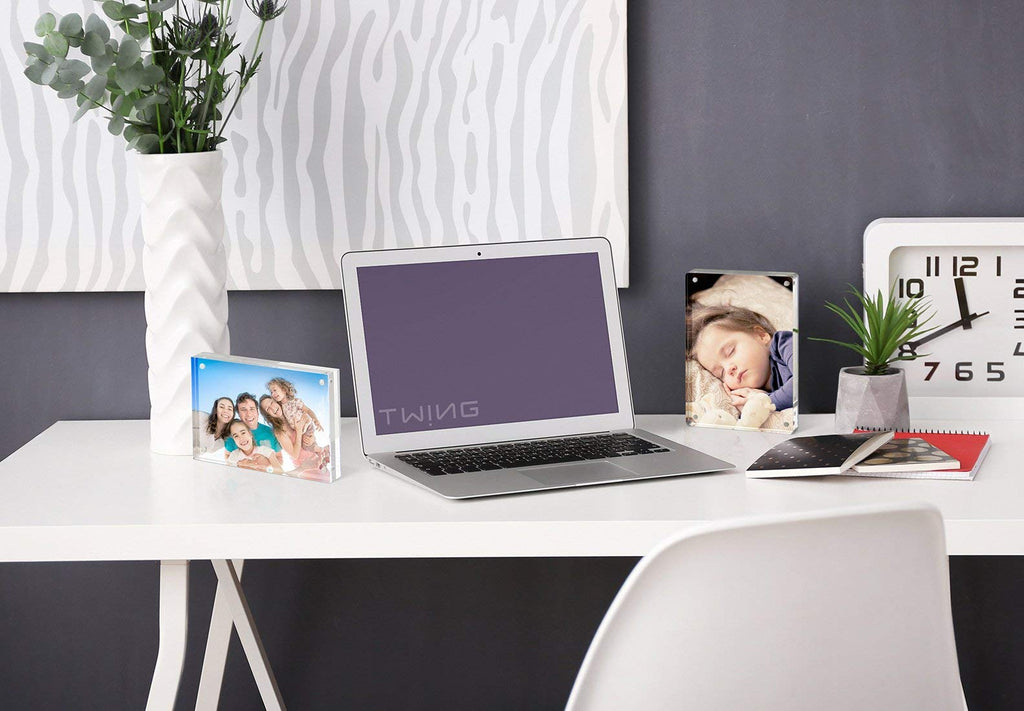 4x6 Acrylic Frame 5 Pack, 24MM Thicker Frameless Clear Picture Frames