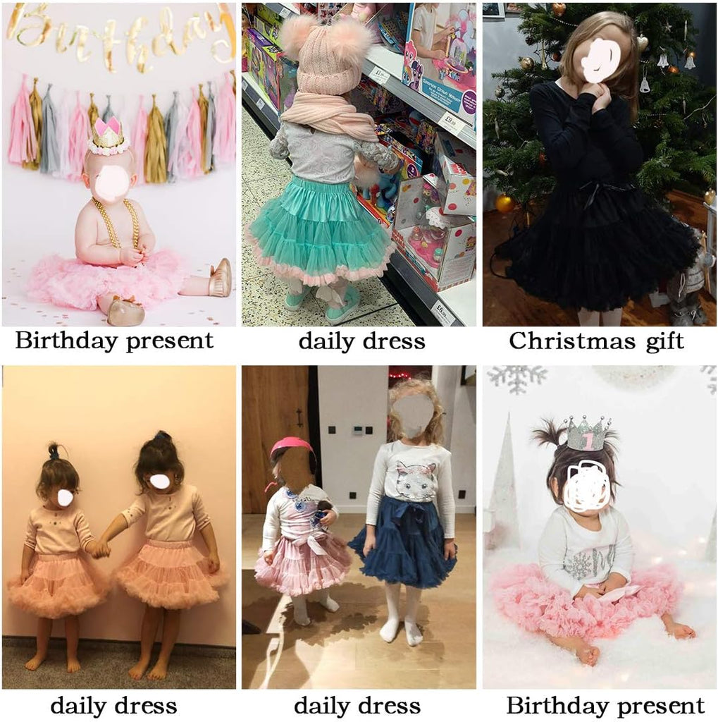 Toddler Girls Tutu Skirt Princess Fluffy Birthday Party Pettiskirt