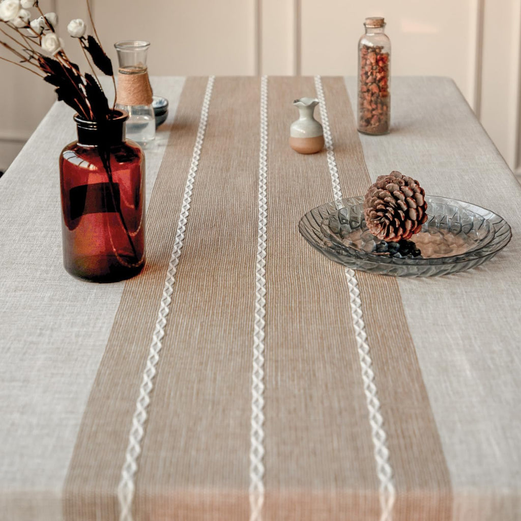 Tablecloths, 55 x 86 Inch Waterproof Table Cloth, Linens Wrinkle Free Anti-Fading, Rustic Table Cove