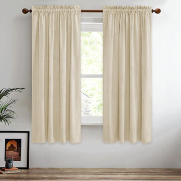 Soft Velvet Grey Curtains Rod Pocket, W52 x L84 inches, 2 Panels