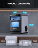 Nugget Ice Maker Countertop, Crushed Ice Maker & Pebble Ice Machine Produces 44lbs/24h with Front Pull-Out Water Tank